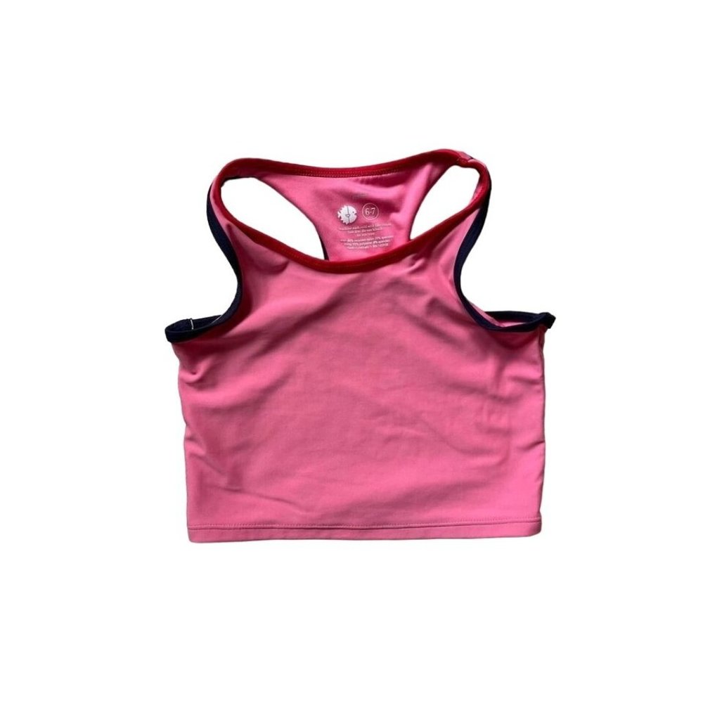 6-7 Primary Tipped Pink Swim Tank Top